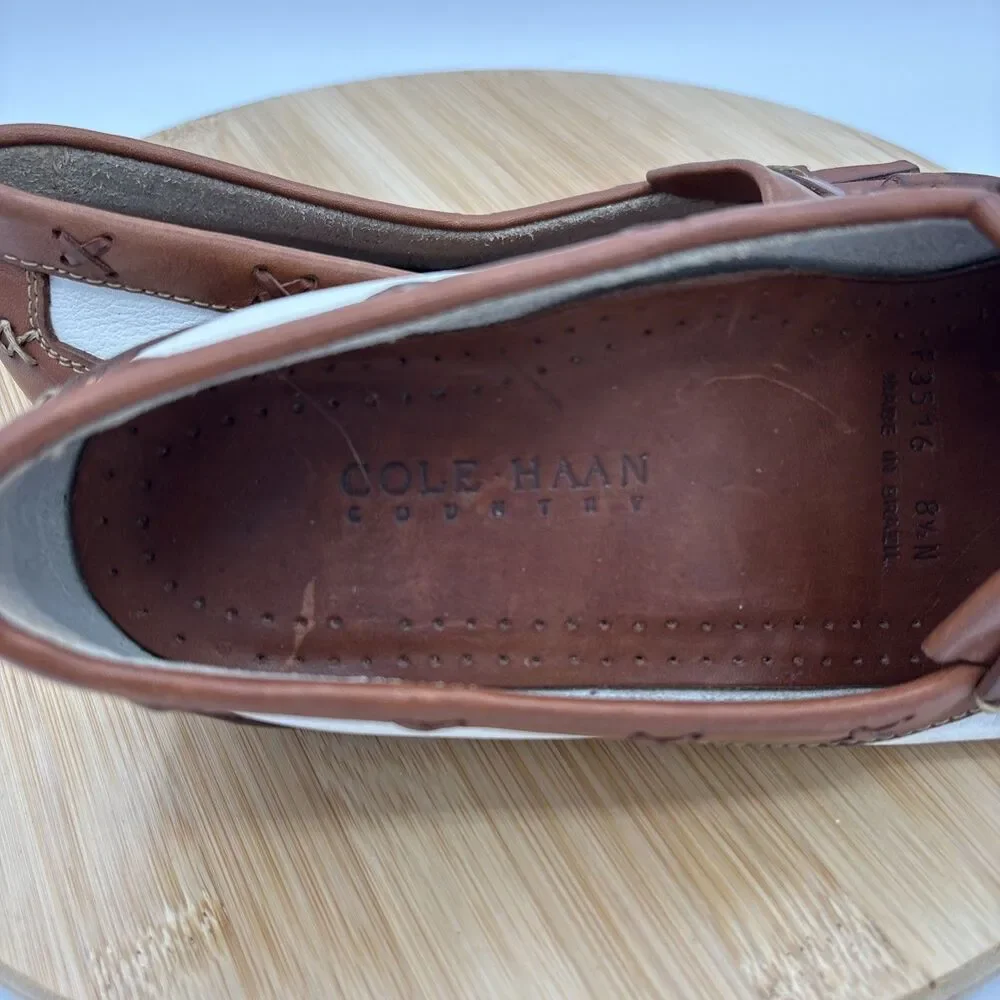 Vintage Cole Haan Country Women 8.5N Two Tone Leather Kiltie Tassel Loafers